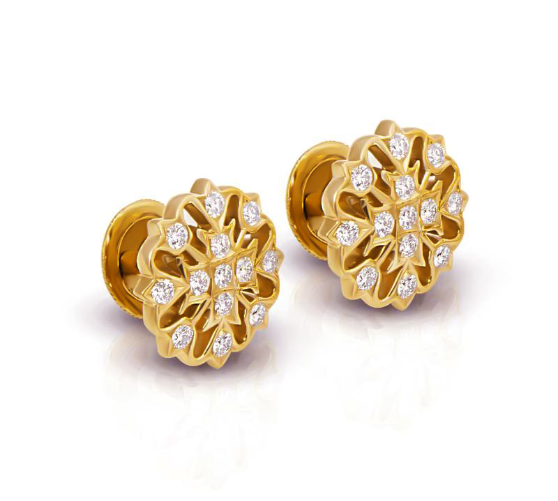 Small Diamond Flower Earrings – Marissa Collections